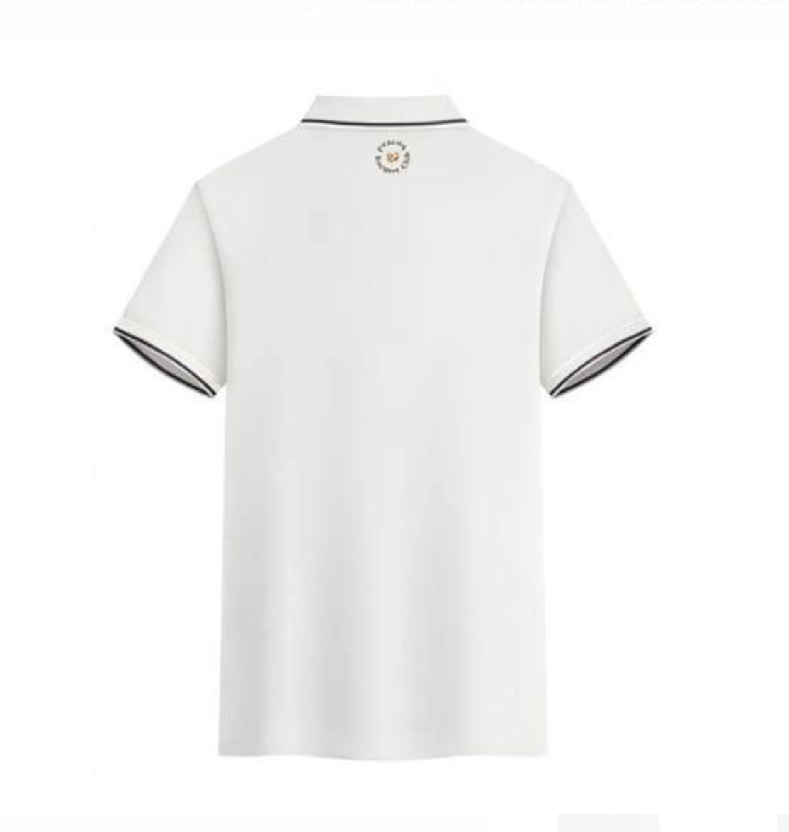 Tennisshirt white/orange/black